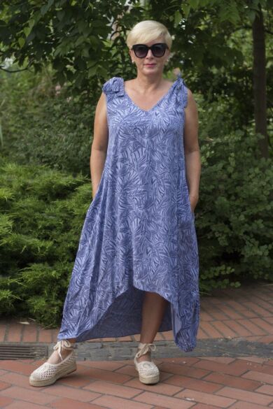 Tamara kék mintás ruha