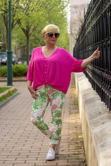 Lucia pink színű géz felső