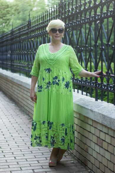 Elizabet zöld színű maxi ruha