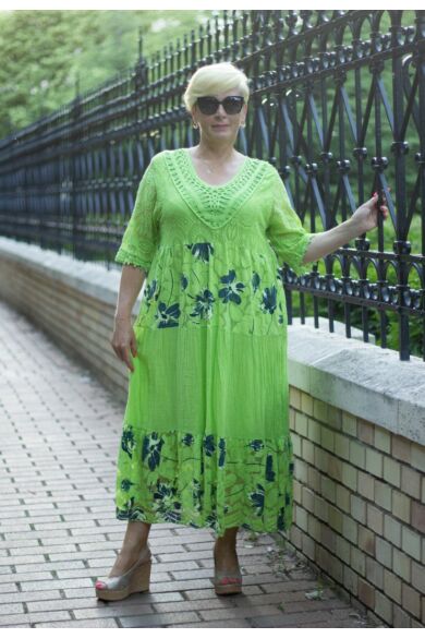 Elizabet zöld színű maxi ruha