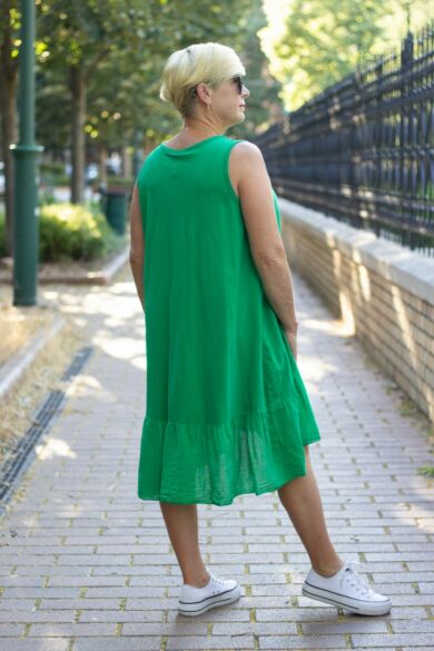 Azur zöld színű pamut ruha