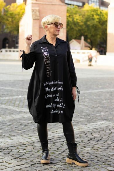 Nora fekete ing tunika